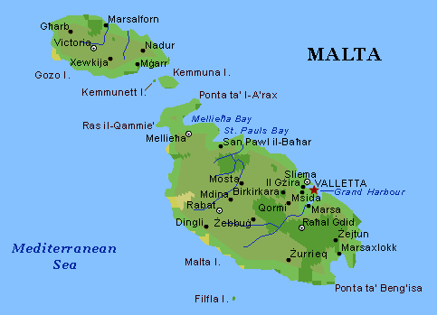 Map of Malta